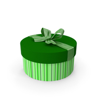 Round Gift Box With Ribbon PNG & PSD Images