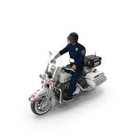 NYPD Road King Motorcycle with Officer PNG & PSD Images