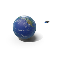 Futuristic Space Station Orbiting Earth PNG & PSD Images