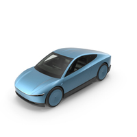 Electric Coupe Car Blue Simplified PNG & PSD Images