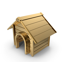 Gold Dog House PNG & PSD Images