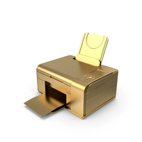 Gold Inkjet Printer PNG & PSD Images