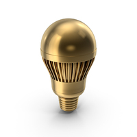 Gold LED Lightbulb PNG & PSD Images