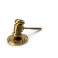 Gold Judge Gavel PNG & PSD Images