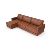 Gather Leather 2 Piece Sectional Sofa Brown PNG & PSD Images