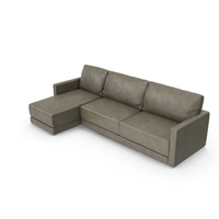 Gather Leather 2 Piece Sectional Sofa Gray PNG & PSD Images