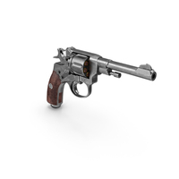 Gun Revolver Nagant M1895 With Cartridges PNG & PSD Images