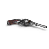 Gun Revolver Nagant M1895 With Cartridges PNG & PSD Images
