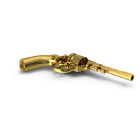 Gun Revolver Nagant M1895 Gold PNG & PSD Images