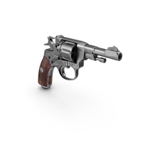 Shortened Model Nagant Revolver Without Cartridges PNG & PSD Images