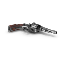 Shortened Model Nagant Revolver Without Cartridges PNG & PSD Images