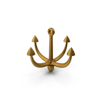 Golden Industrial Anchor PNG & PSD Images