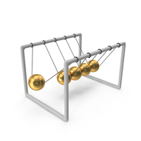 Golden One Pendulum Oscillation Swing Science PNG & PSD Images