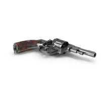 Shortened Model Nagant Revolver Without Cartridges PNG & PSD Images