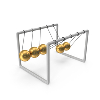 Golden Three Pendulum Oscillation Swing Science PNG & PSD Images