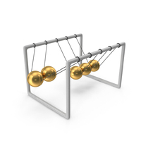 Golden Two Pendulum Oscillation Swing Science PNG & PSD Images