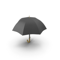 Toon Open Umbrella Black PNG & PSD Images
