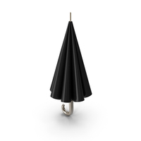 Toon Umbrella Close Black PNG & PSD Images