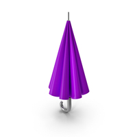 Toon Umbrella Close Purple PNG & PSD Images