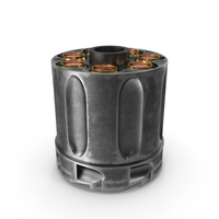 Drum Revolver Nagant M1895 With Cartridges PNG & PSD Images