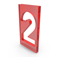 Number 2 Hole Red Plastic PNG & PSD Images