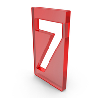 Number 7 Hole Red Plastic PNG & PSD Images