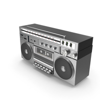 1980S-Style Portable Boombox AM/FM Radio Cassette Player PNG & PSD Images
