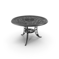 Classic Iron Patio Table PNG & PSD Images