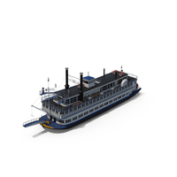 Paddle Wheeled Steamboat PNG & PSD Images