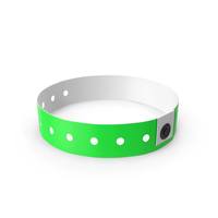 Green Vinyl Wristband Plain Closed On The Ground PNG & PSD Images