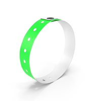 Green Vinyl Wristband Plain Closed Standing PNG & PSD Images