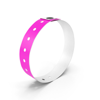 Pink Vinyl Wristband Plain Closed Standing PNG & PSD Images