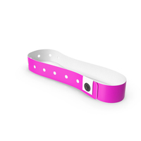 Pink Vinyl Wristband Plain Warped PNG & PSD Images