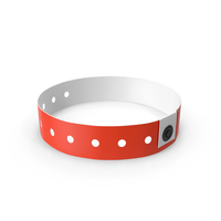 Red Vinyl Wristband Plain Closed On The Ground PNG & PSD Images