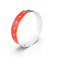 Red Vinyl Wristband Plain Closed Standing PNG & PSD Images