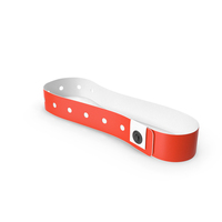 Red Vinyl Wristband Plain Warped PNG & PSD Images