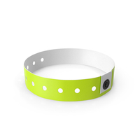 Yellow Vinyl Wristband Plain Closed On The Ground PNG & PSD Images
