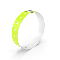 Yellow Vinyl Wristband Plain Closed Standing PNG & PSD Images