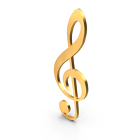 Clef Music Design Gold PNG & PSD Images