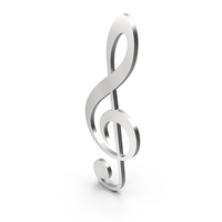 Clef Music Design Silver PNG & PSD Images