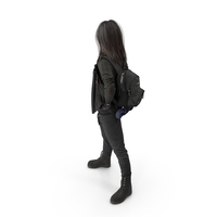 Young Female Tactical Agent Looking Back PNG & PSD Images