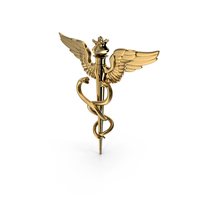 Gold Caduceus PNG & PSD Images