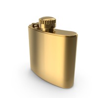 Gold Hip Pocket Flask PNG & PSD Images