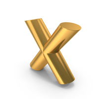 Wrong Removed Cross Delete Mark Icon Gold PNG & PSD Images