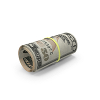 Bill US 50 Dollars Notes Rolled PNG & PSD Images