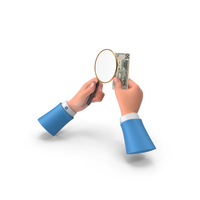Hand Holding Magnify Find US 50 Dollars Note PNG & PSD Images
