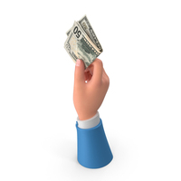Right Hand Holding Raise US 50 Dollars Notes Bill PNG & PSD Images