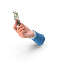 Showing Folded Us 50 Dollars Note Hand PNG & PSD Images