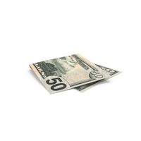 Single US 50 Dollars Note Fold Ground PNG & PSD Images