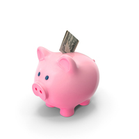 US 50 Dollars Note Folded Piggy Bank Save PNG & PSD Images